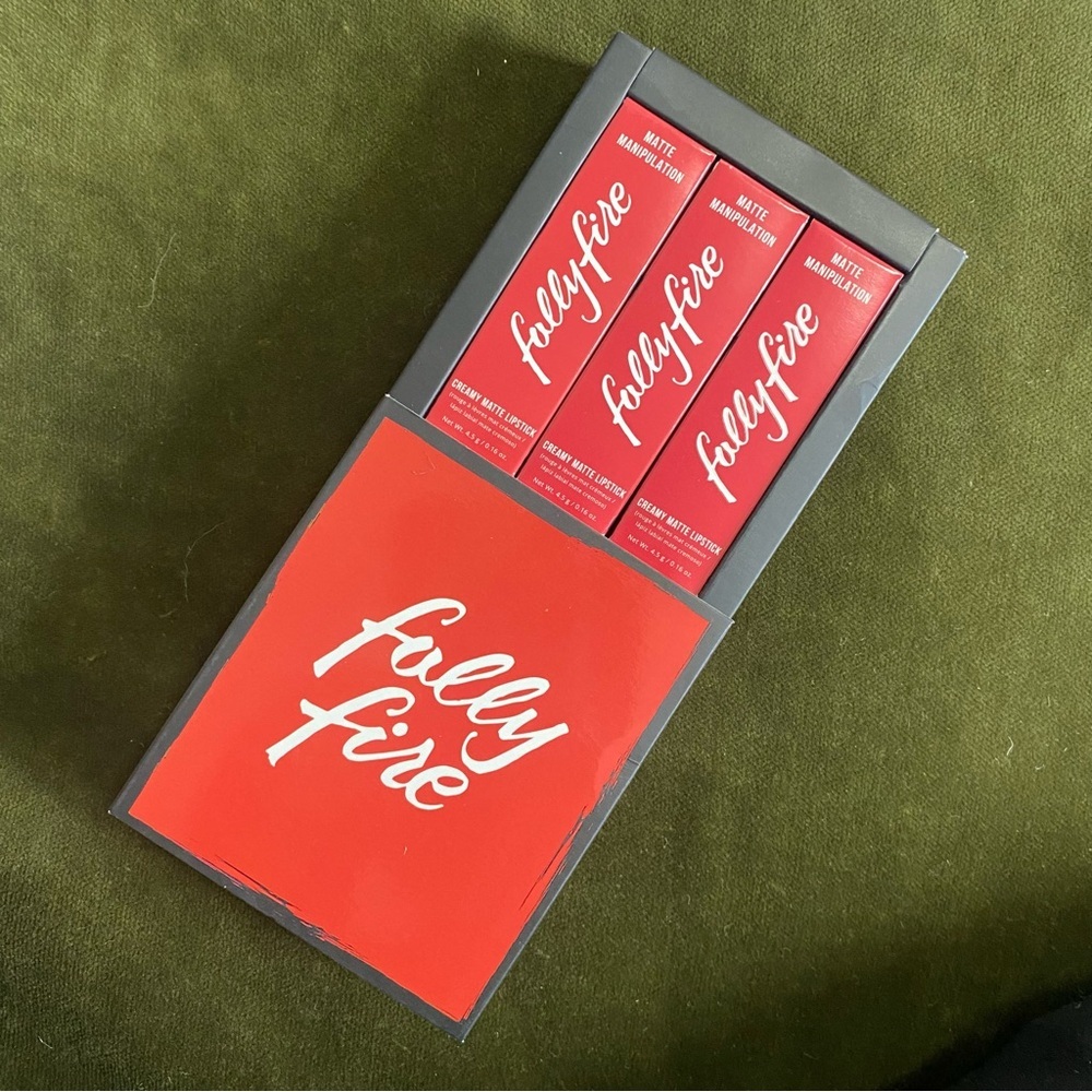 Folly Fire Matte Manipulation Lipstick Expensive Habit Set of 3 - Picture 2 of 5